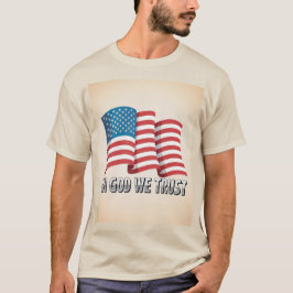 Die amerikanische Flagge in Gottes Wir vertrauen d T-Shirt