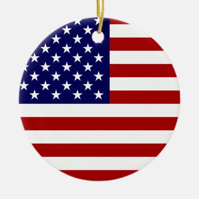 Die amerikanische Flagge Keramik Ornament (Vorne)