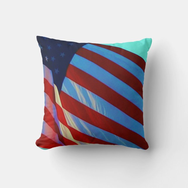 Die amerikanische Flagge Kissen (Vorderseite)
