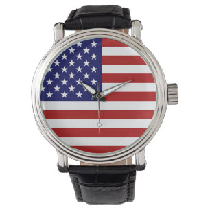 Die amerikanische Flagge - Männerüberwachung Armbanduhr