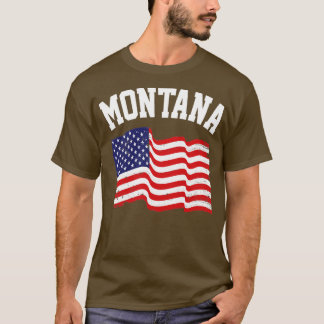 Die amerikanische Flagge Montana1 T-Shirt