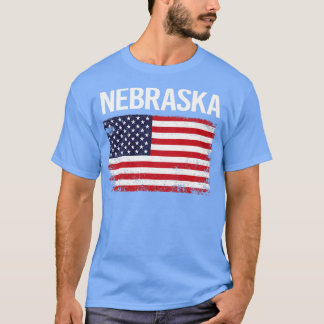 Die amerikanische Flagge Nebraska T-Shirt