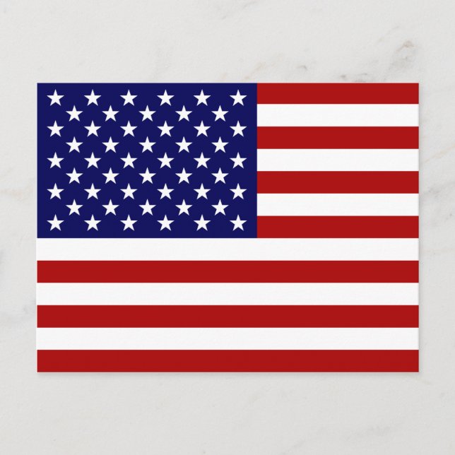 Die amerikanische Flagge Postkarte (Vorderseite)