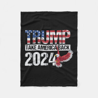 Die amerikanische Flagge Trump für die Präsidentsc Fleecedecke