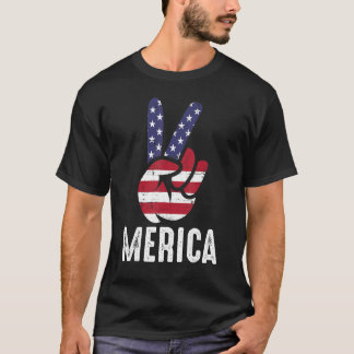 Die amerikanische Flagge und das patriotische Zeic T-Shirt