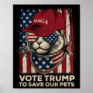 Die amerikanische Flagge wählt Trump, um unsere Ha Poster