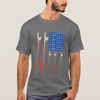 Die amerikanische Flagge zu fischen ist meine Leid T-Shirt
