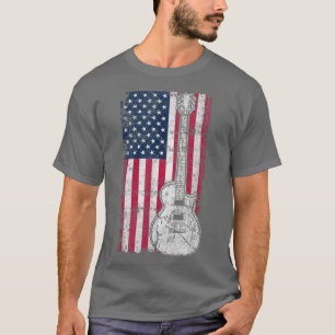 Die amerikanische Gitarre "Flag Acoustic Guitar" a T-Shirt