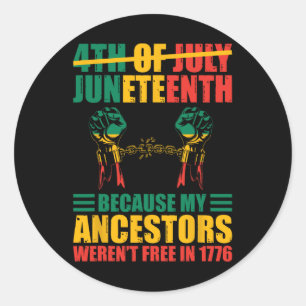 Die amerikanische Juneteenta in Afrika ist mein Un Runder Aufkleber