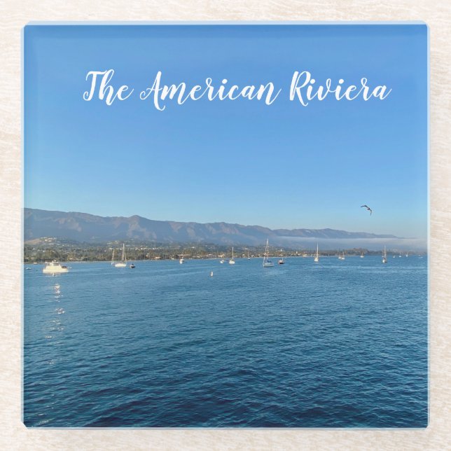 Die amerikanische Riviera Glasuntersetzer (Vorderseite)