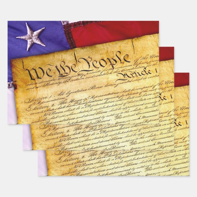 Die amerikanische Verfassung Geschenkpapier Set (Set)