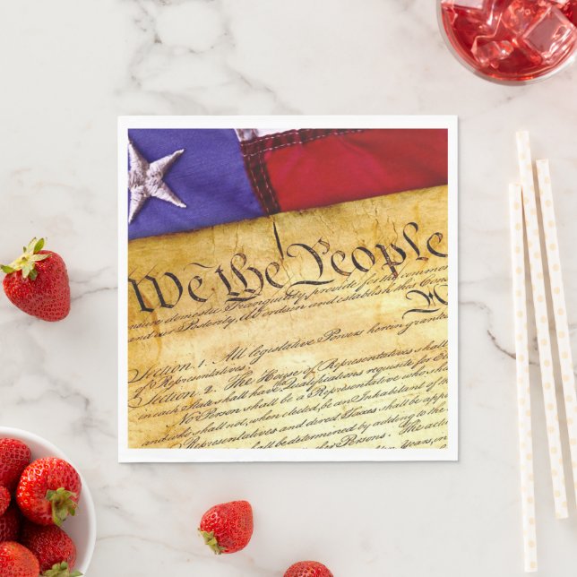Die amerikanische Verfassung Serviette (Beispiel)