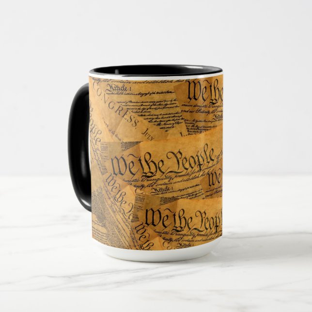 Die amerikanische Verfassung Tasse (Vorderseite Links)