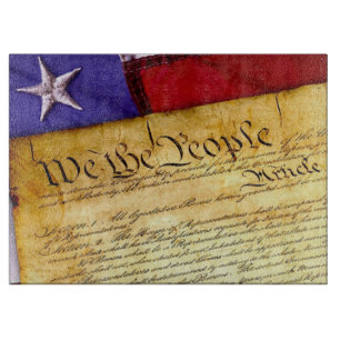 Die amerikanische Verfassung Wir Menschen Schneidebrett