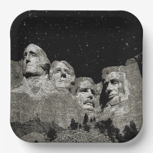 Die amerikanischen Präsidenten Mount Rushmore Pappteller