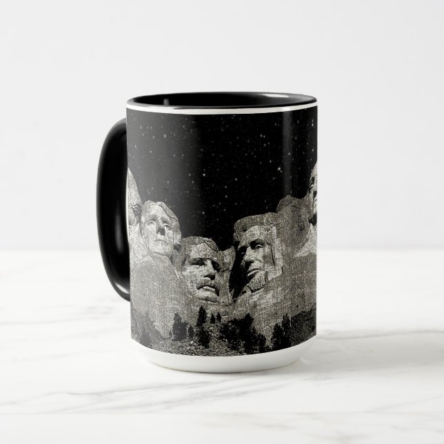 Die amerikanischen Präsidenten Mount Rushmore Tasse (Vorderseite Links)