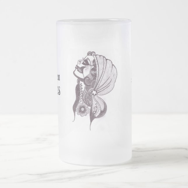 Die amerikanischer Sinti und Roma-Zombie-mattierte Mattglas Bierglas (Mittel)