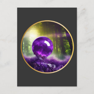 Die Amethyst-Kugel Fantasy-Digitalkunst Postkarte