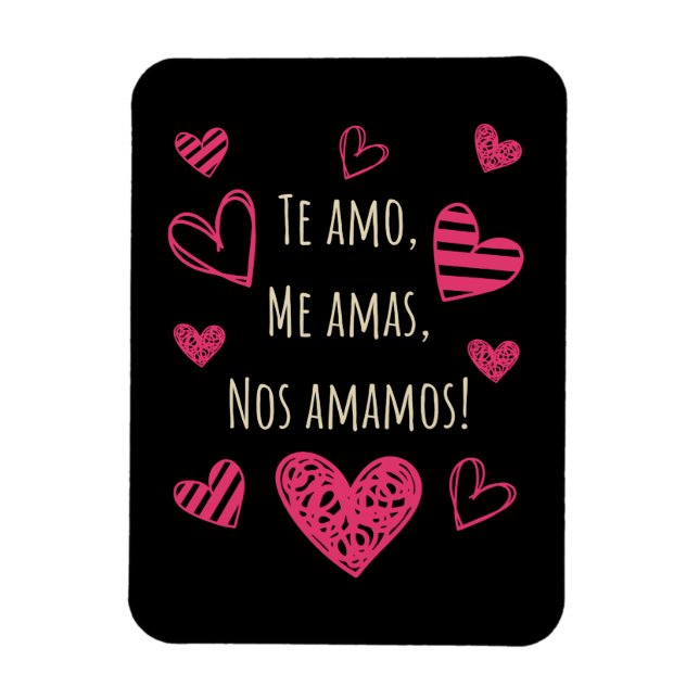 DIE AMO ME AMAS NOS AMAMOS MAGNET (Vertikal)