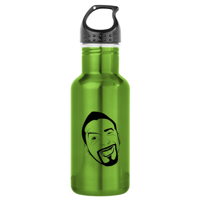 Die amüsierte Koksmann Edelstahlflasche (Vorderseite)