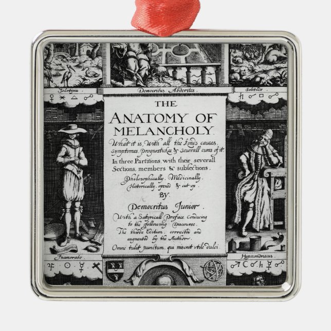 Die Anatomie der Melancholie Ornament Aus Metall (Vorne)