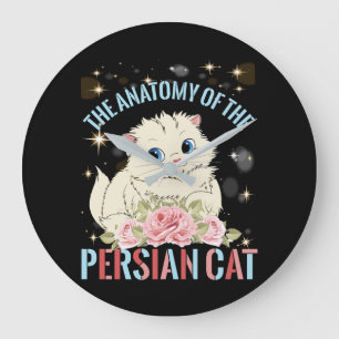 Die Anatomie der persischen Katze Große Wanduhr