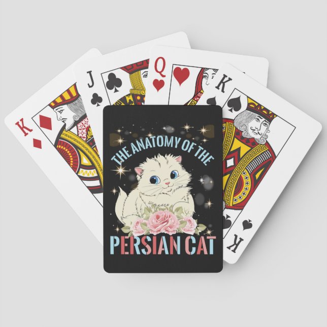 Die Anatomie der persischen Katze Spielkarten (Rückseite)