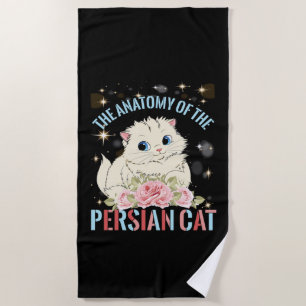 Die Anatomie der persischen Katze Strandtuch