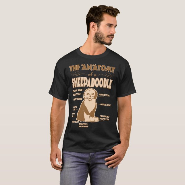 Die Anatomie des Sheepadoodle T-Shirt (Vorne ganz)