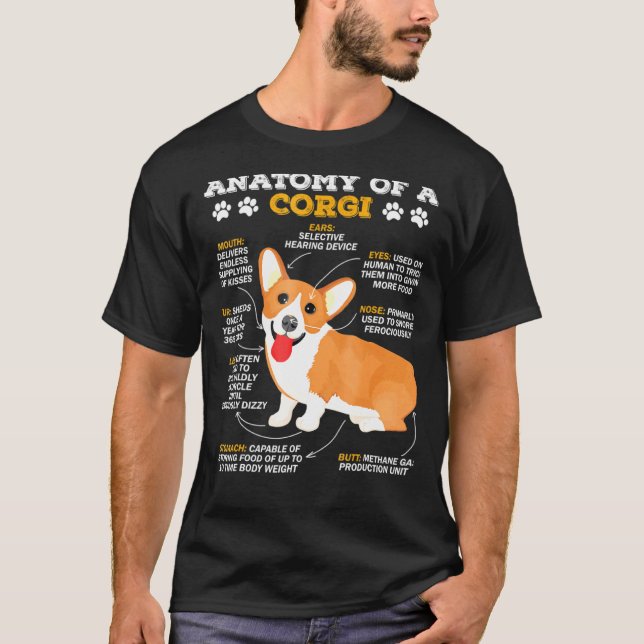 Die Anatomie eines Corgis T-Shirt (Vorderseite)
