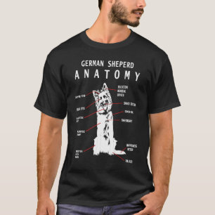 Die Anatomie eines deutschen Schäferhundes Hund T-Shirt