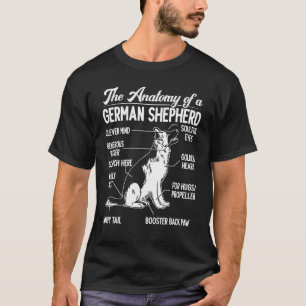 Die Anatomie eines deutschen Schäferhundes Lustige T-Shirt