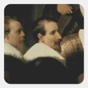 Die Anatomie Lektion von Dr. Nicolaes Tulp, 1632 Quadratischer Aufkleber