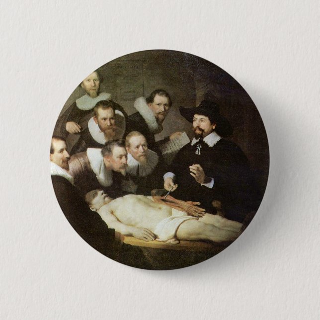 Die Anatomie-Lektion von Dr. Nicolaes Tulp. Button (Vorderseite)