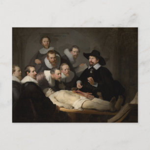 Die anatomische Lektion von Dr. Tulp von Rembrandt Postkarte