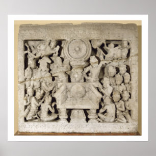 Die Anbetung der buddhistischen Symbole, Amaravati Poster