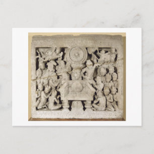Die Anbetung der buddhistischen Symbole, Amaravati Postkarte