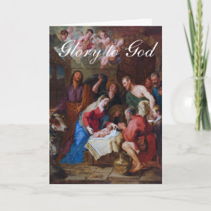 Die Anbetung der Hirten Weihnachtsgrüße Feiertagskarte