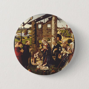 Die Anbetung von Biagio d'Antonio Mittelalterliche Button