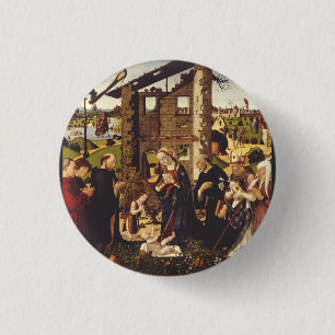 Die Anbetung von Biagio d'Antonio Mittelalterliche Button