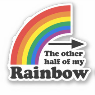 Die andere Hälfte meines Regenbogens (links) Aufkleber