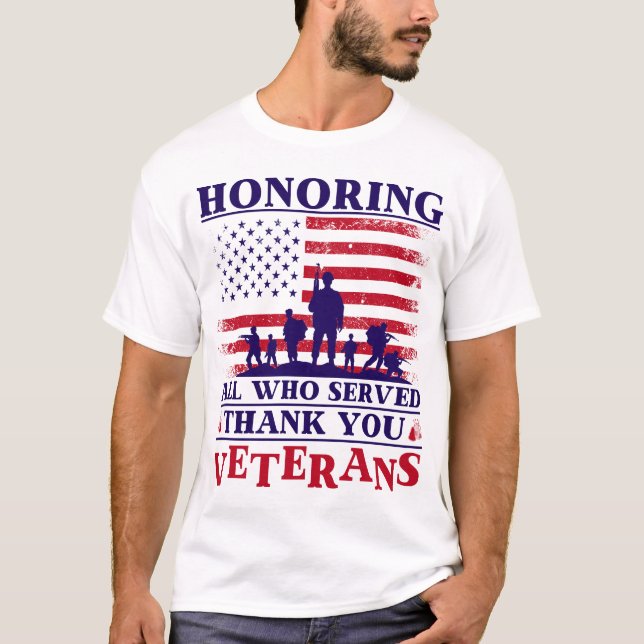 Die Anerkennung aller, die euch gedient haben Vete T-Shirt (Vorderseite)