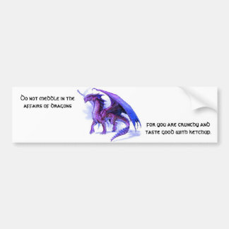 Die Angelegenheiten von Drachen Autoaufkleber