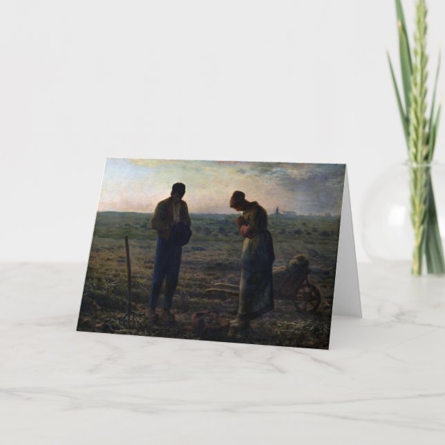 Die Angelus, Jean-Francois Millet Karte (Vorderseite)