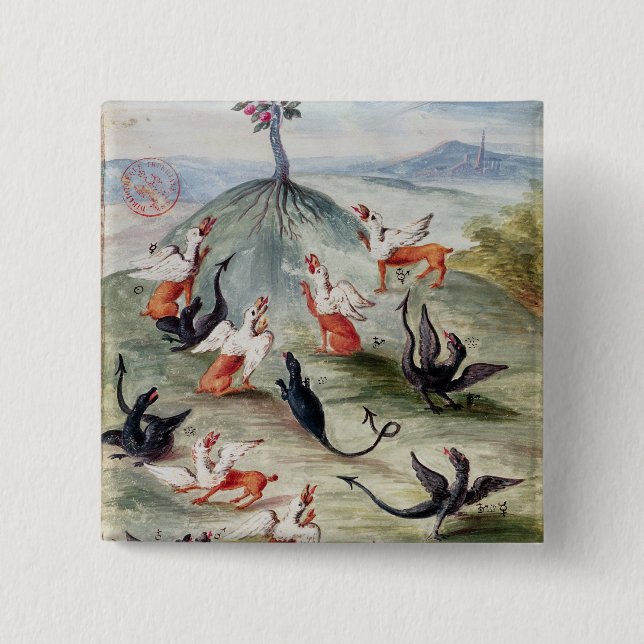 Die angemessene Blume auf dem Mountain Button (Vorderseite)