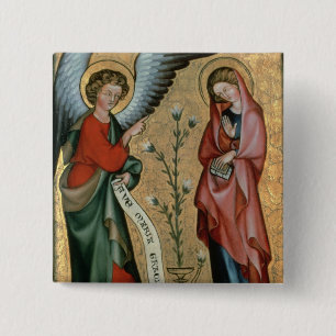 Die Ankündigung, c.1330 (Öl auf Platte) Button