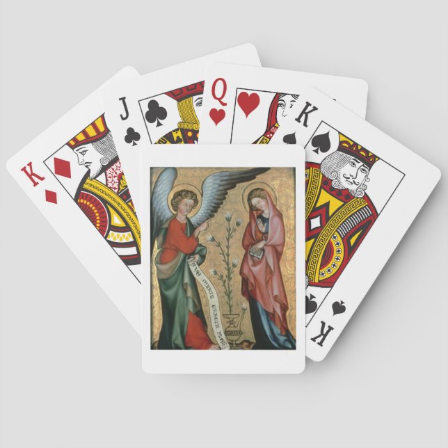 Die Ankündigung, c.1330 (Öl auf Platte) Spielkarten (Rückseite)