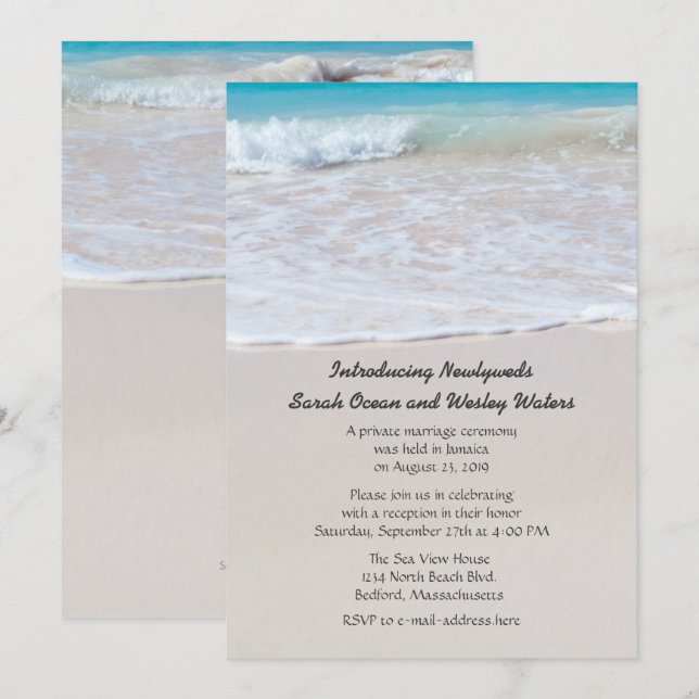 Die Ankündigung der Hochzeit von Sand (Vorne/Hinten)
