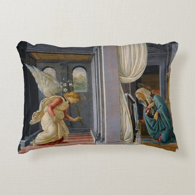 Die Ankündigung durch Sandro Botticelli Zierkissen (Vorderseite)