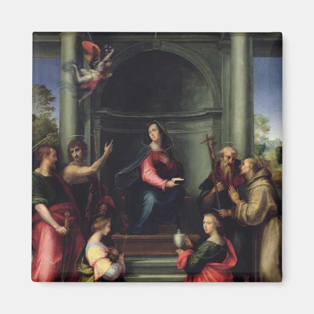 Die Ankündigung mit Heiligen, 1515 Magnet (Vorne)